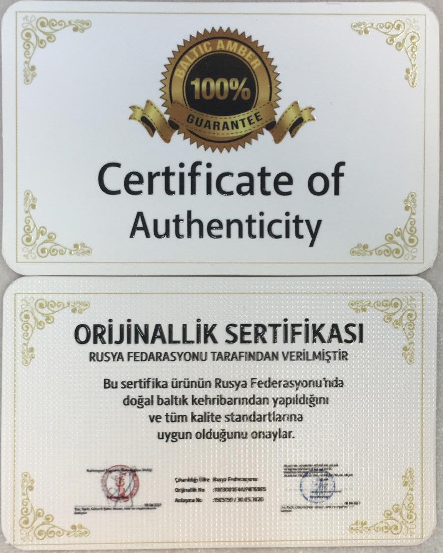 Orijinal, Sertifikalı, Su Damla Kehribar, 13 Gram